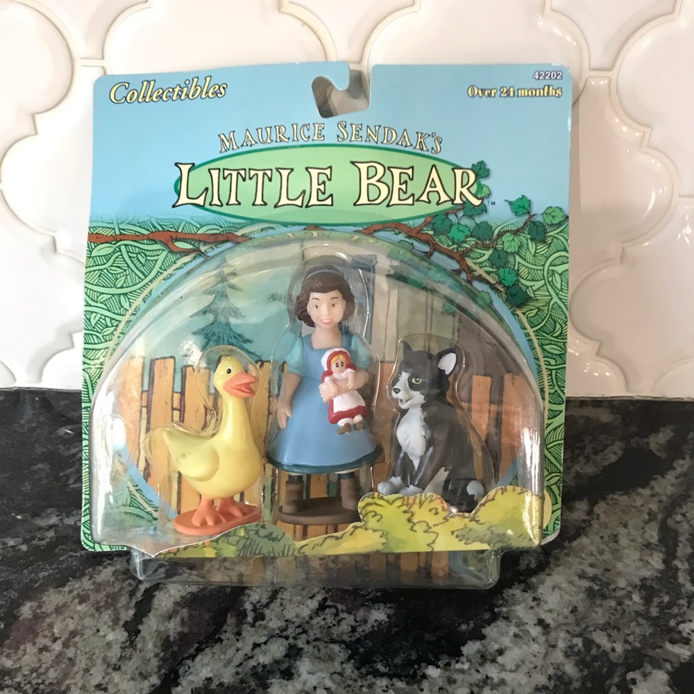 Vintage Maurice Sendak’s Little Bear Emily Lucy Cat & Duck Figure Toy 1999 NEW